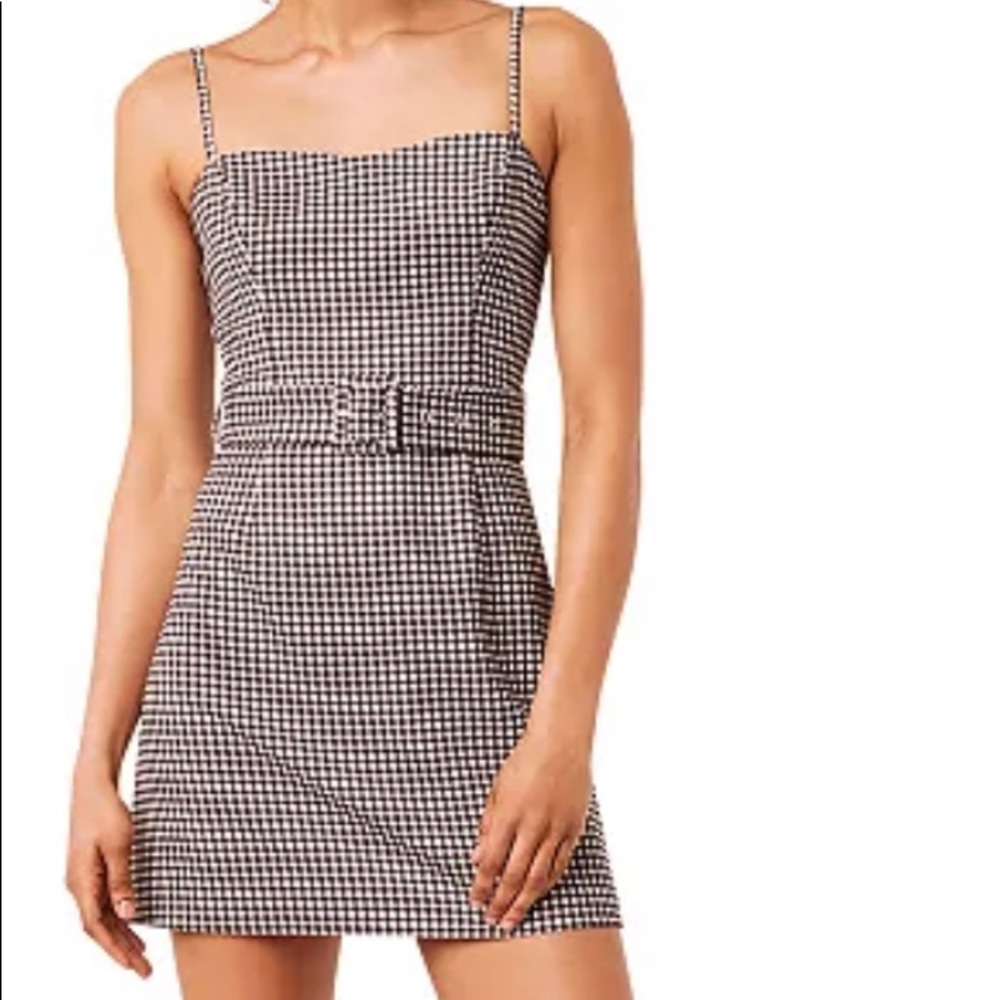 French Connection belted gingham dress, size 0